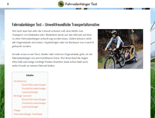 Tablet Screenshot of fahrradanhaengertests.com